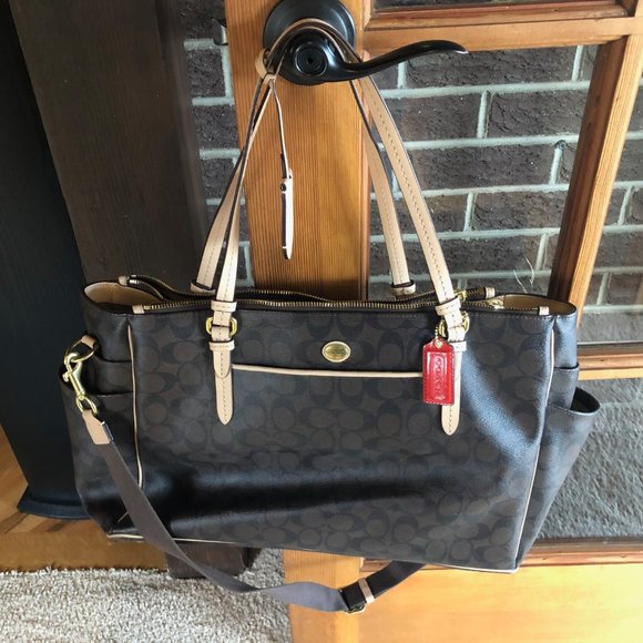 Coach Shoulder / Crossbody Leather Laptop Bag - Picture 1 of 3